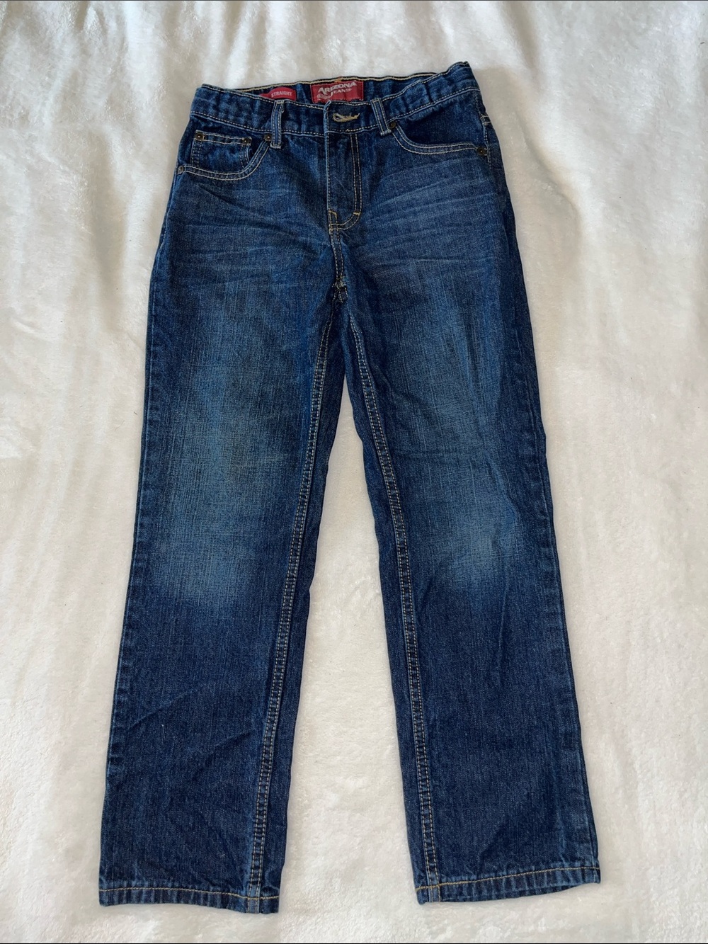 Arizona Kids Dark Blue Straight-Leg Jeans 12 Reg. Very nice!